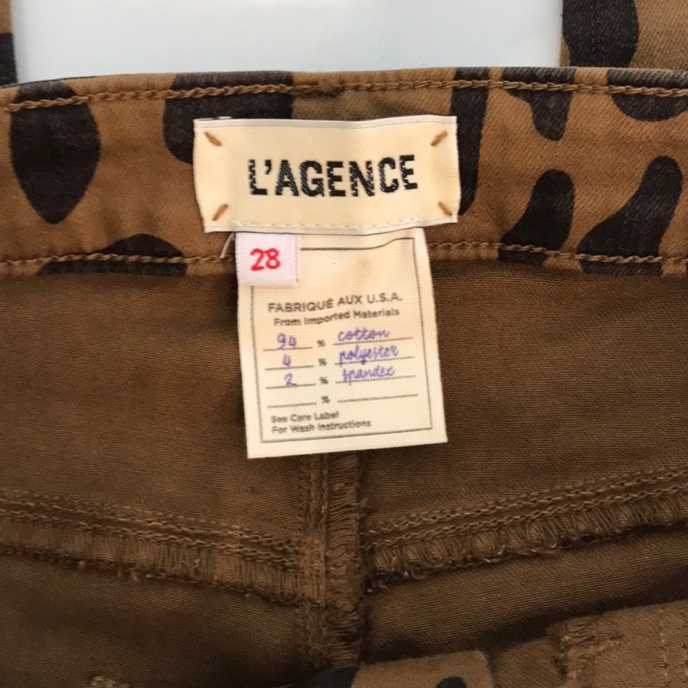 New ⭐️ L’Agence Animal Print Skinny Crop Jeans - Picture 3 of 5